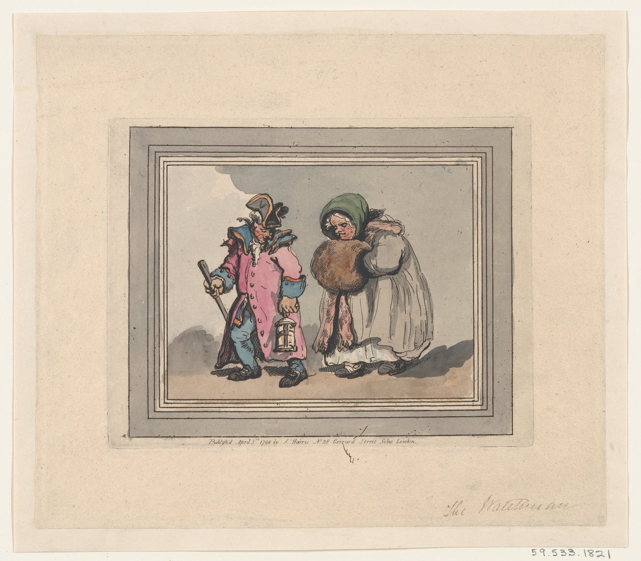 A Return from a Visit, 3 april 1798., 3 april 1798. av Thomas Rowlandson