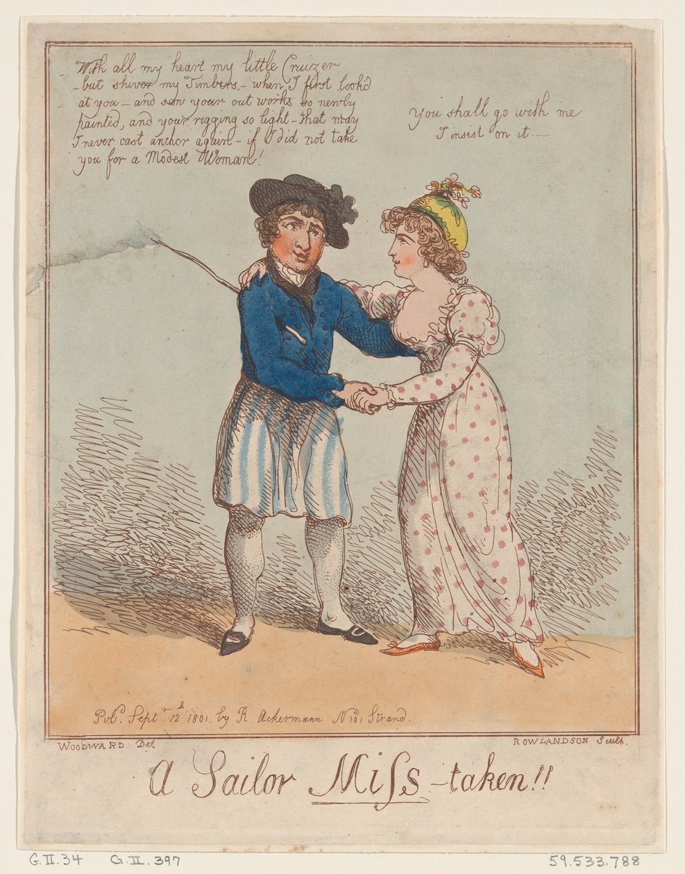En sjöman misstagen!!, 12 september 1801, 12 september 1801. av Thomas Rowlandson