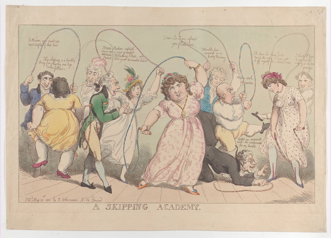 A Skipping Academy, 20 maj 1800, 20 maj 1800. av Thomas Rowlandson