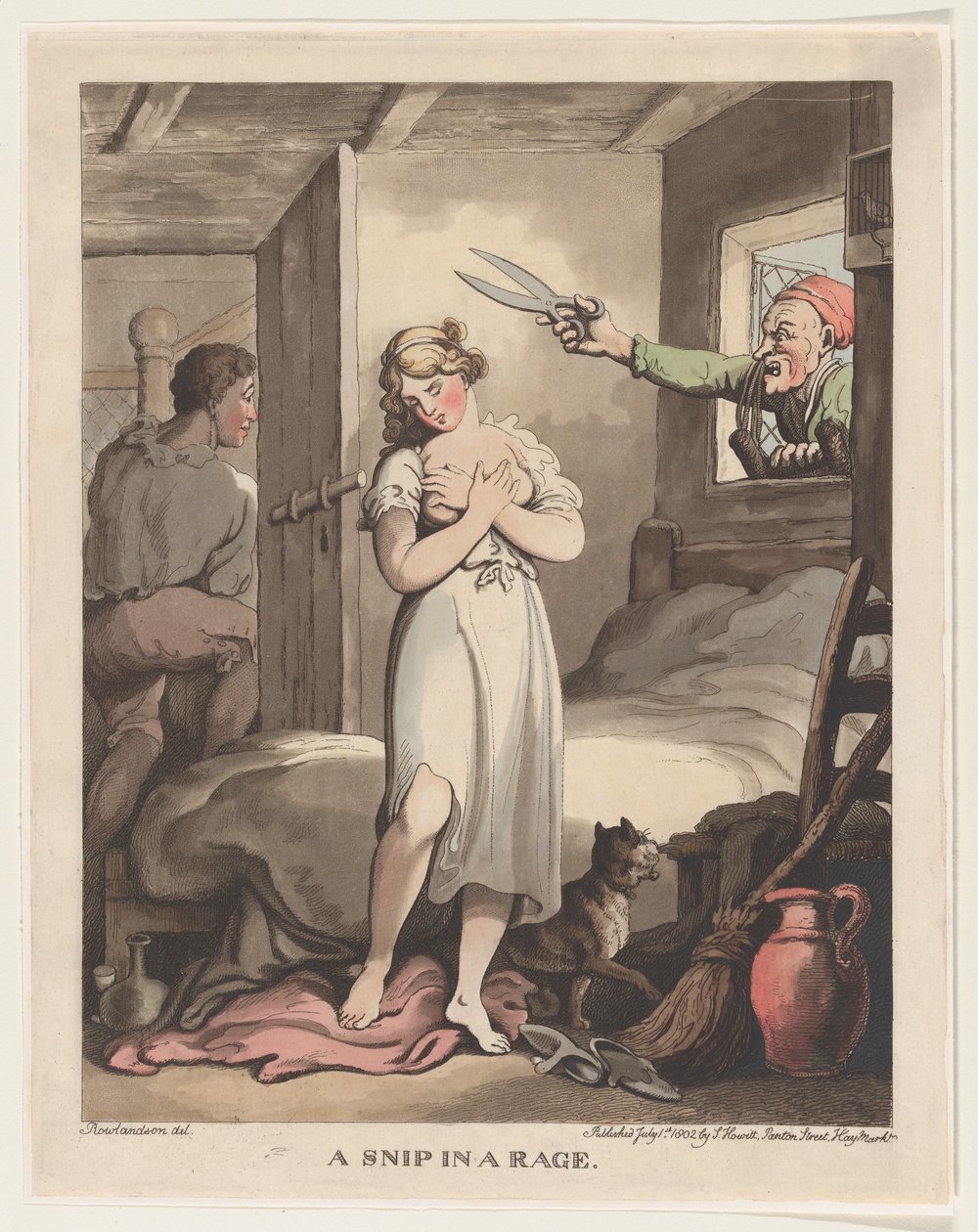 A Snip in a Rage, 1 juli 1802., 1 juli 1802. av Thomas Rowlandson