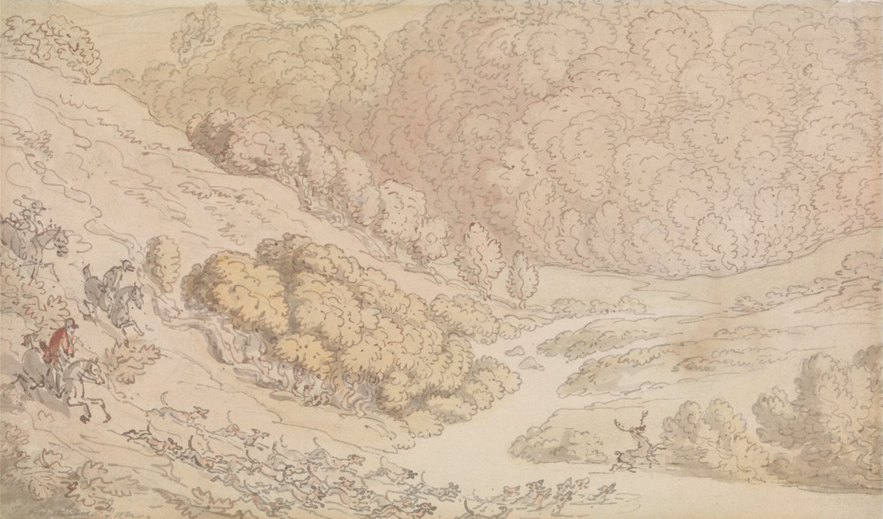 En hjortjakt i West Country av Thomas Rowlandson