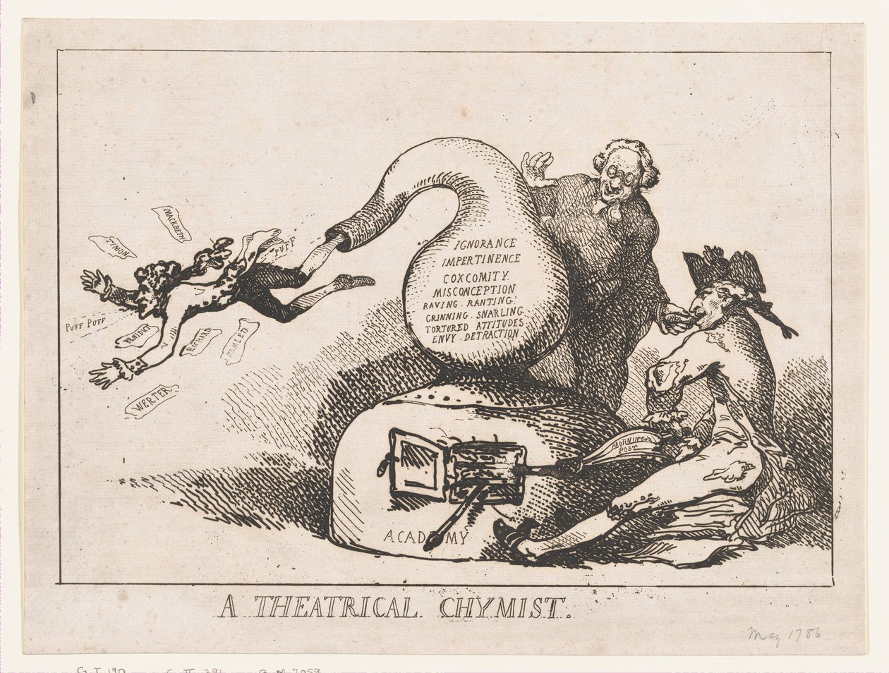 En teaterkymist, maj 1786, maj 1786. av Thomas Rowlandson