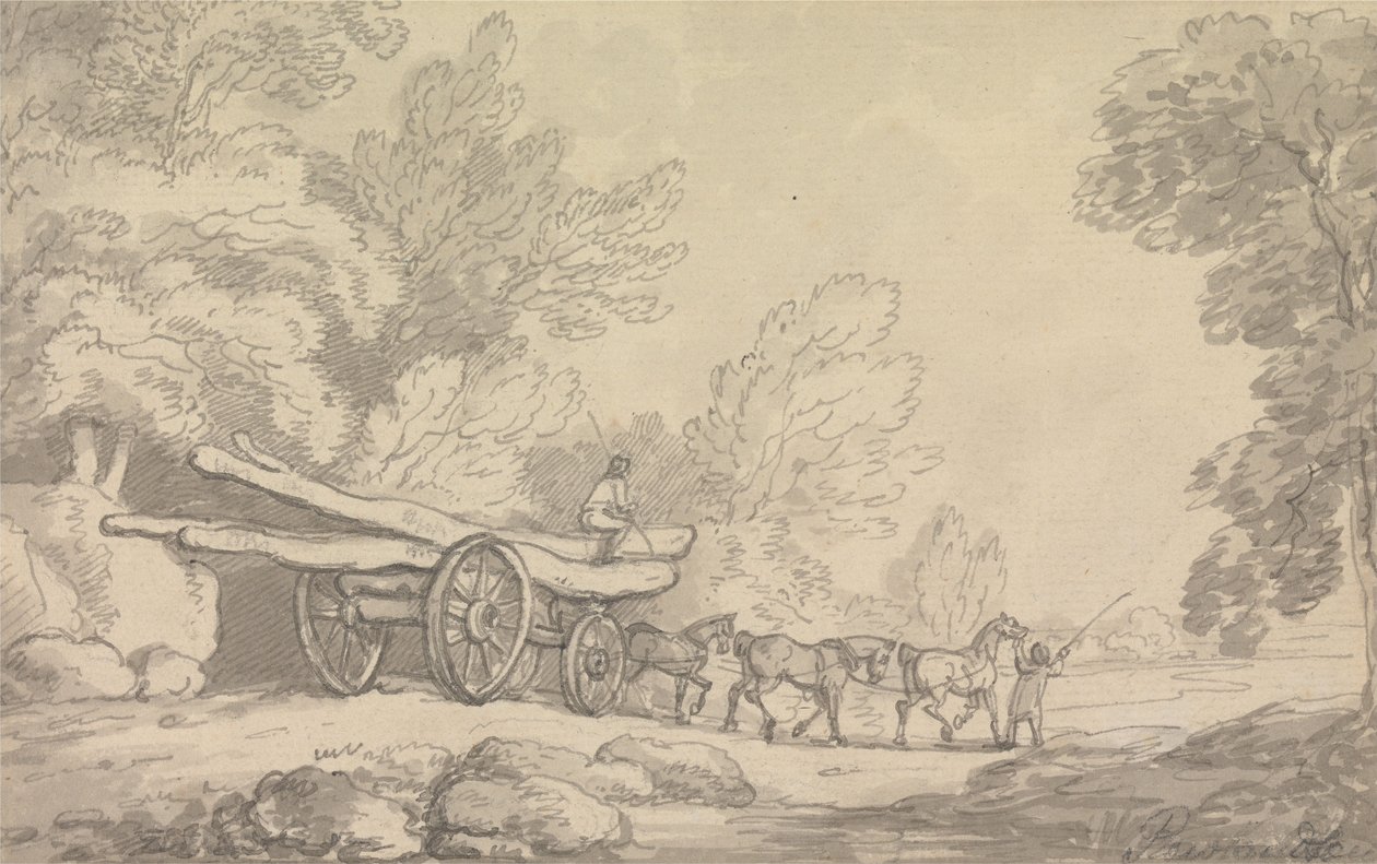 En trävagn av Thomas Rowlandson