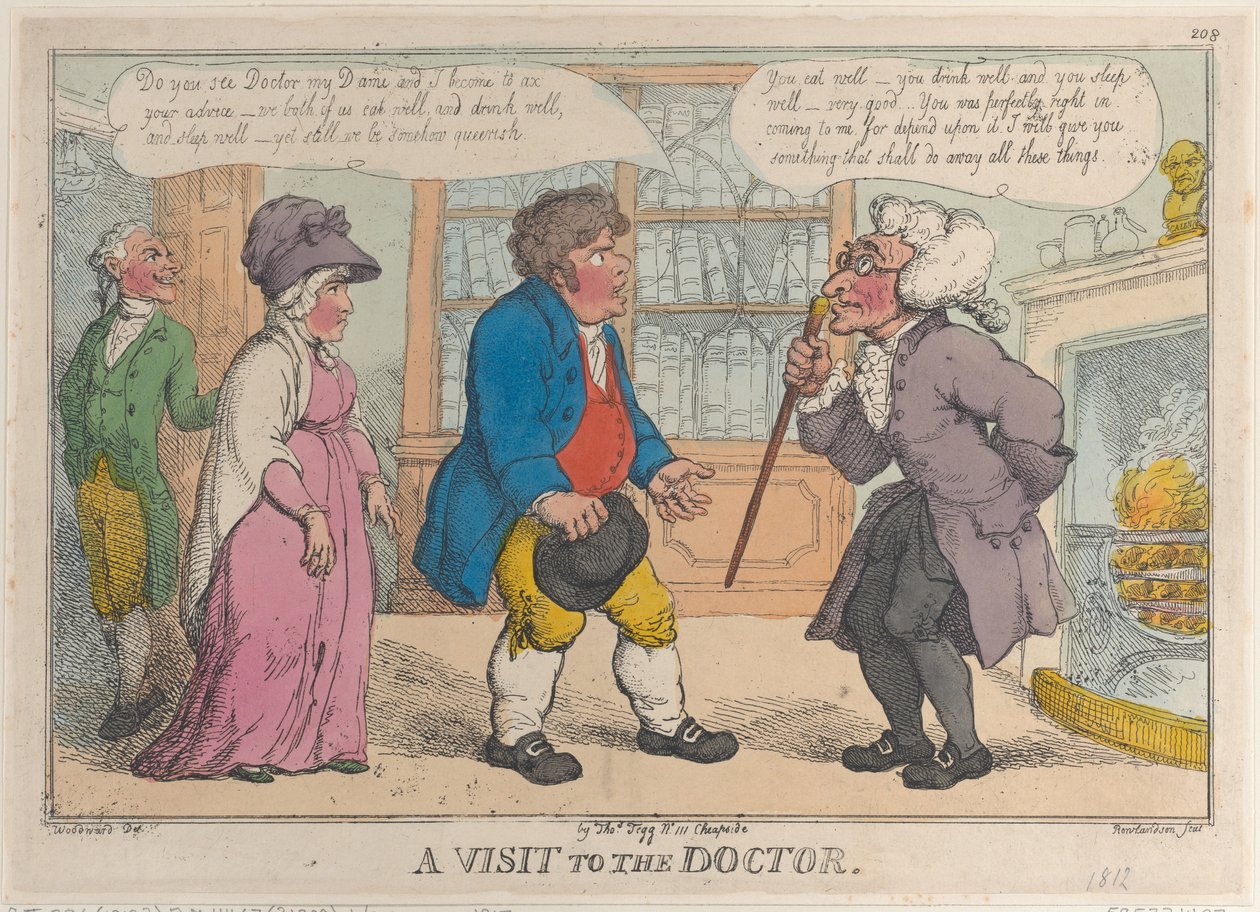 Ett besök hos doktorn, 1809-12., 1809-12. av Thomas Rowlandson