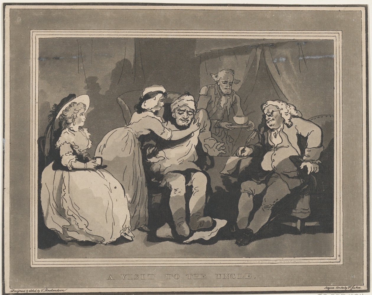 Ett besök hos farbrorn, 20 december 1794, 20 december 1794 av Thomas Rowlandson
