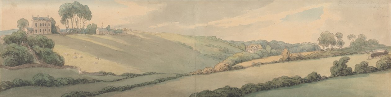Amiral Christians och herr Lysons stugor, Cowes av Thomas Rowlandson