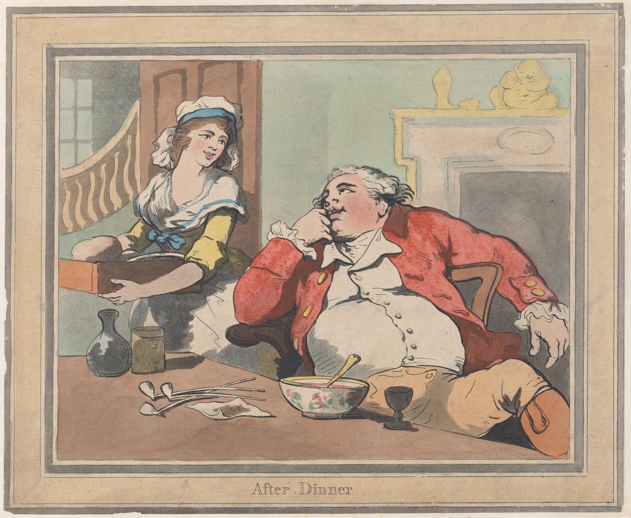 Efter middagen 22 oktober 1789, 22 oktober 1789. av Thomas Rowlandson