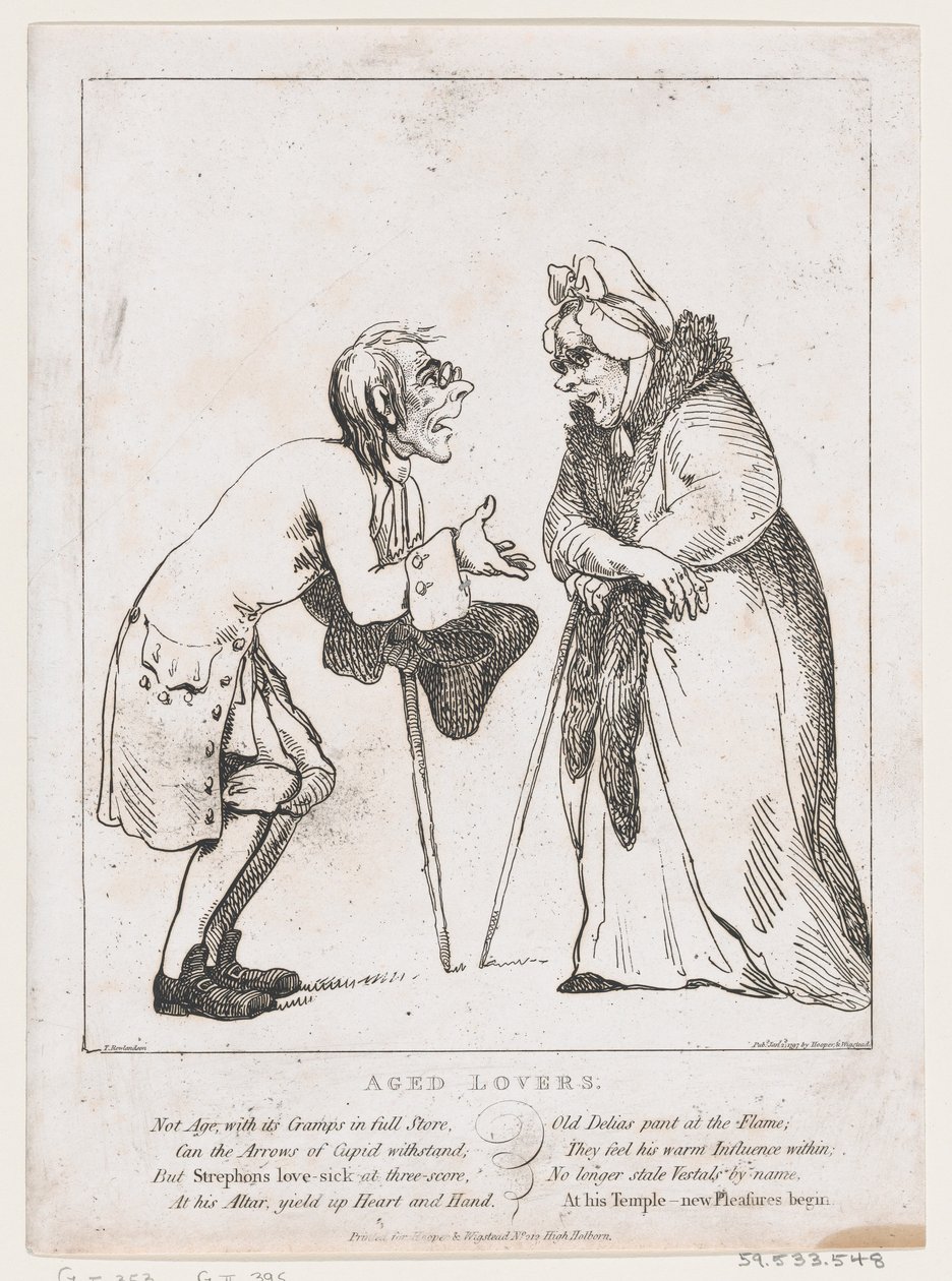 Aged Lovers, 2 januari 1797., 2 januari 1797. av Thomas Rowlandson