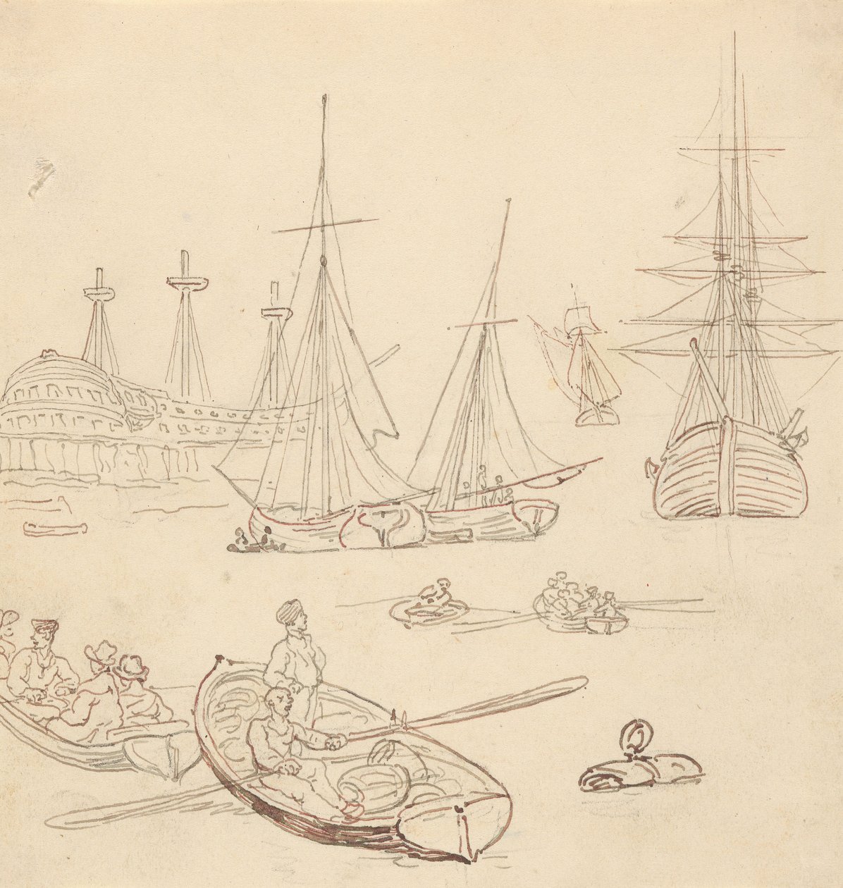 Albumteckning av Thomas Rowlandson