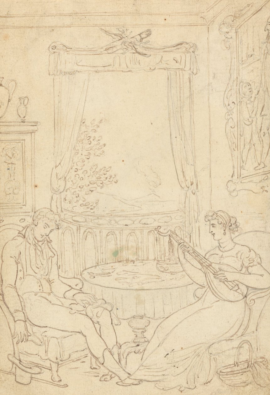 Albumteckning av Thomas Rowlandson