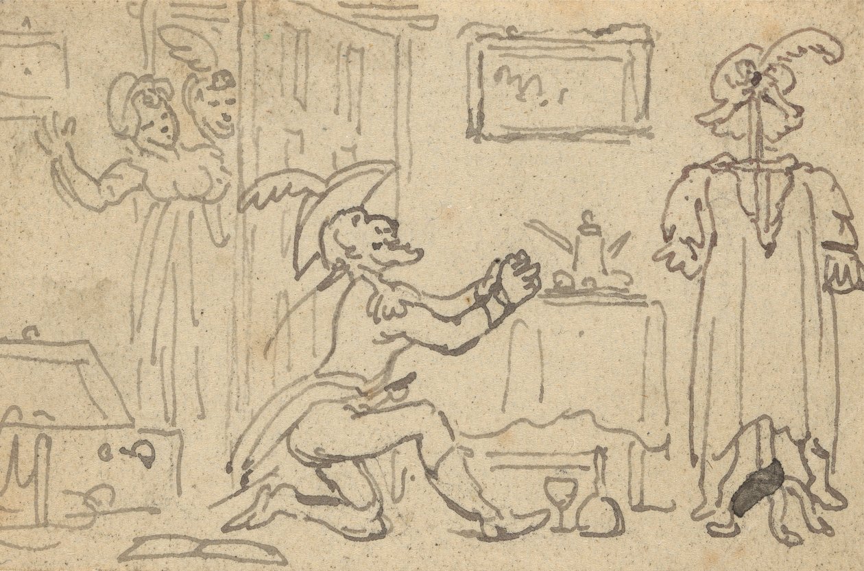 Albumteckning av Thomas Rowlandson