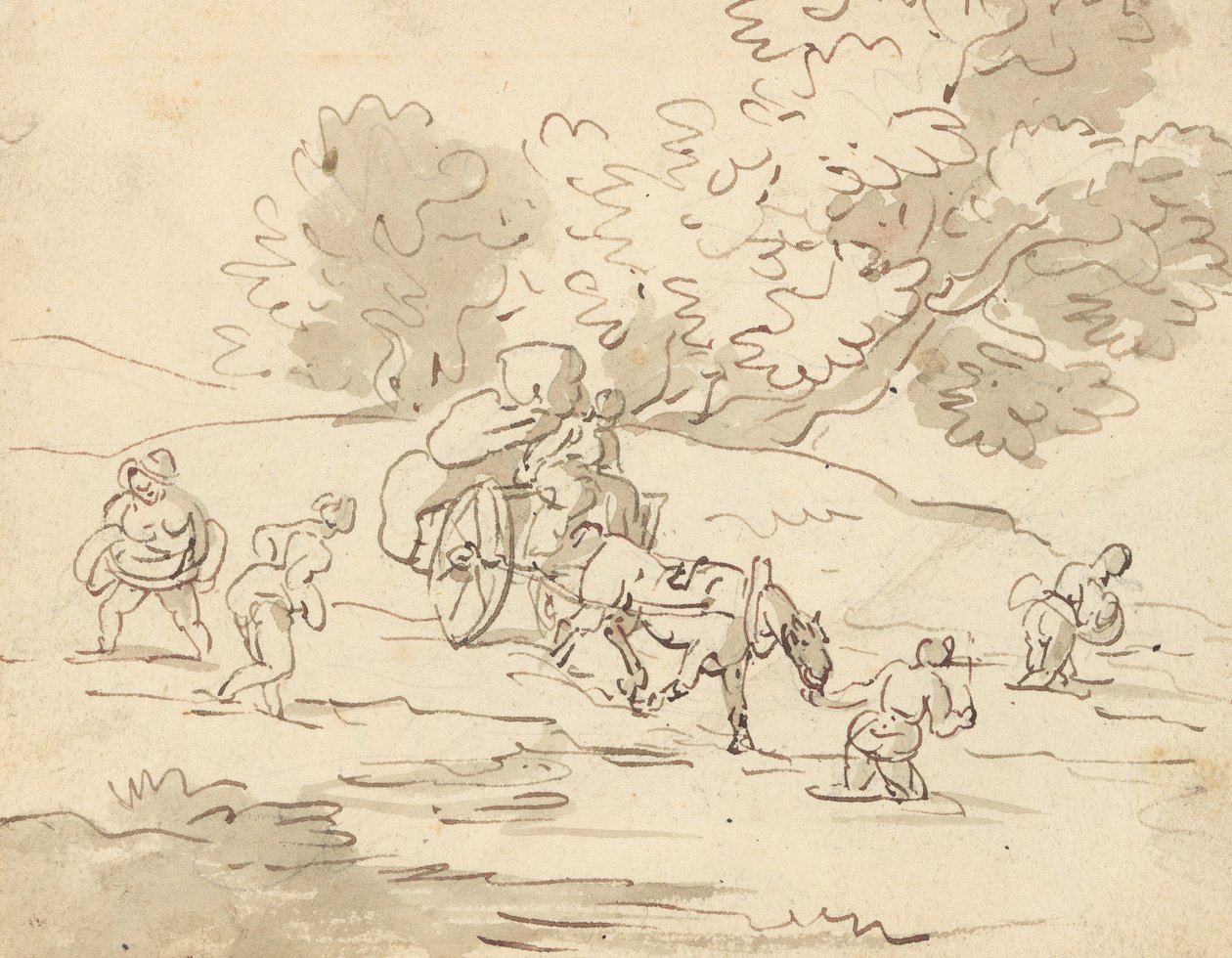 Albumteckning av Thomas Rowlandson