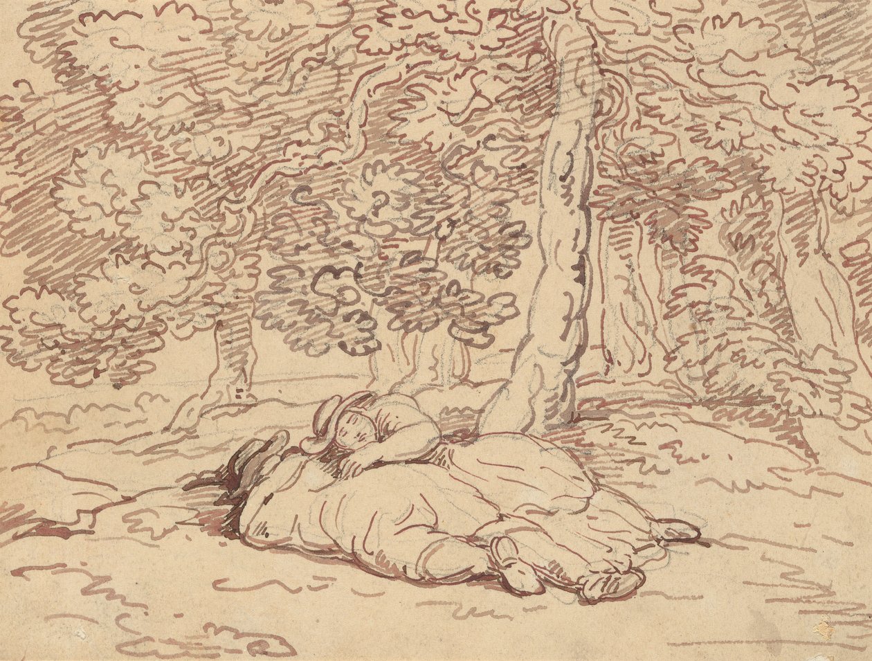 Albumteckning av Thomas Rowlandson