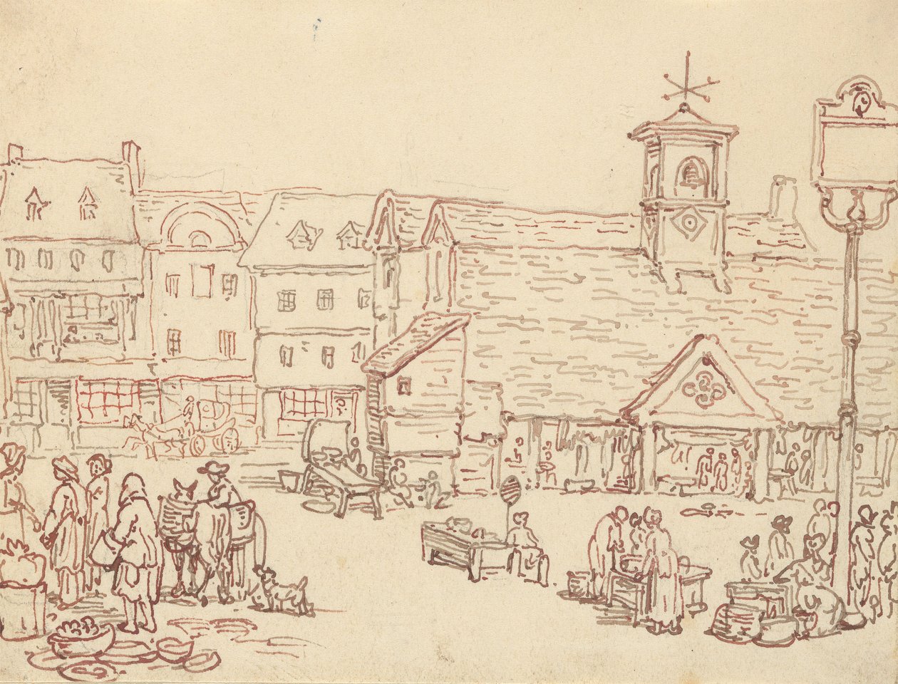 Albumteckning av Thomas Rowlandson