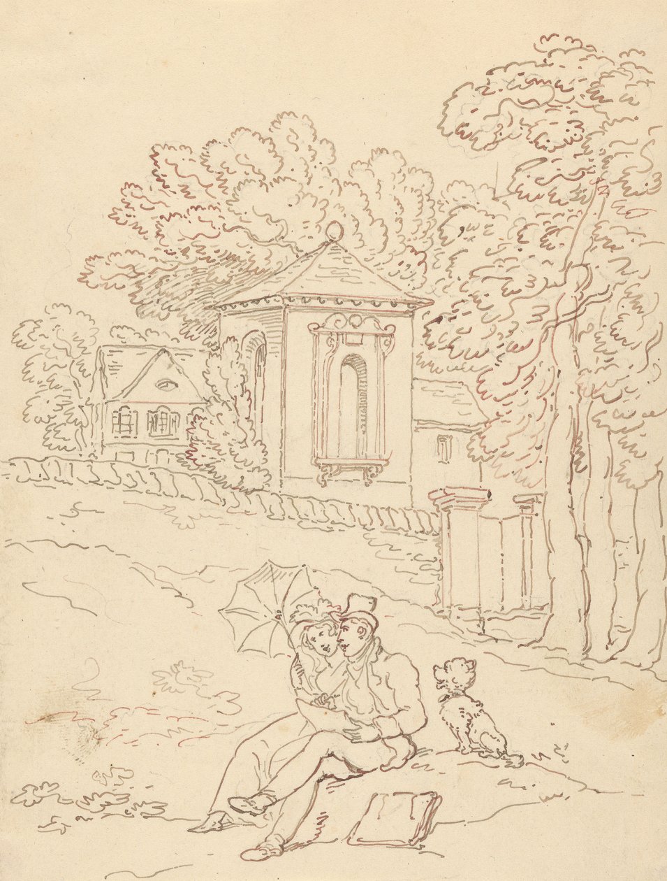 Albumteckning av Thomas Rowlandson