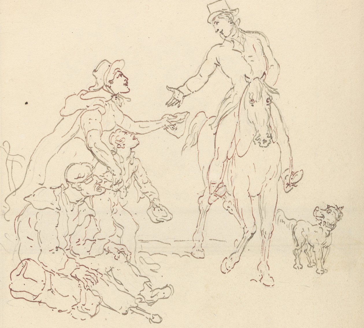 Albumteckning av Thomas Rowlandson