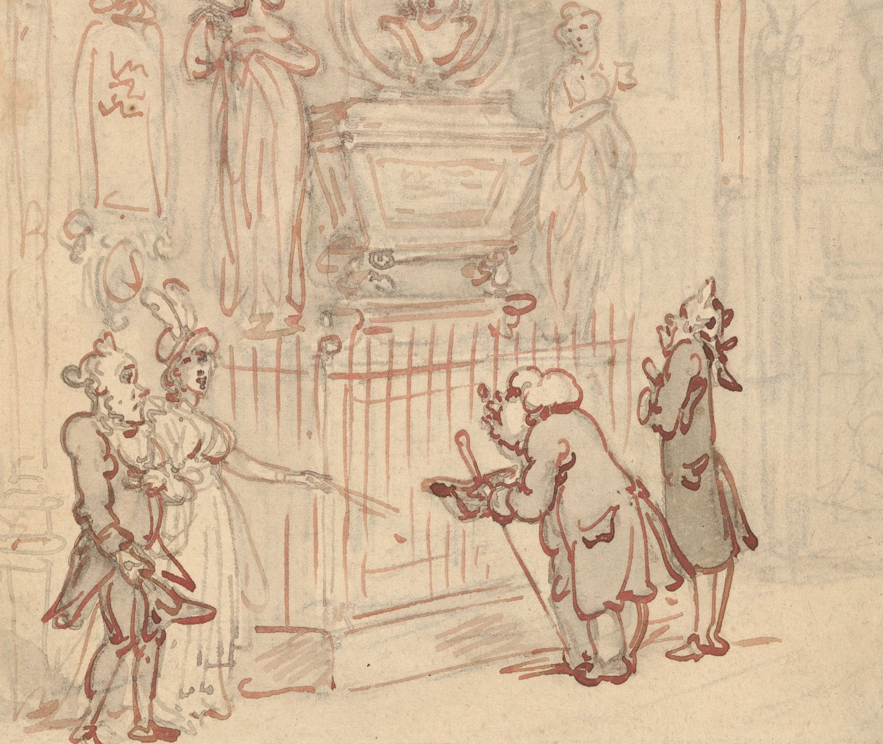 Albumteckning av Thomas Rowlandson