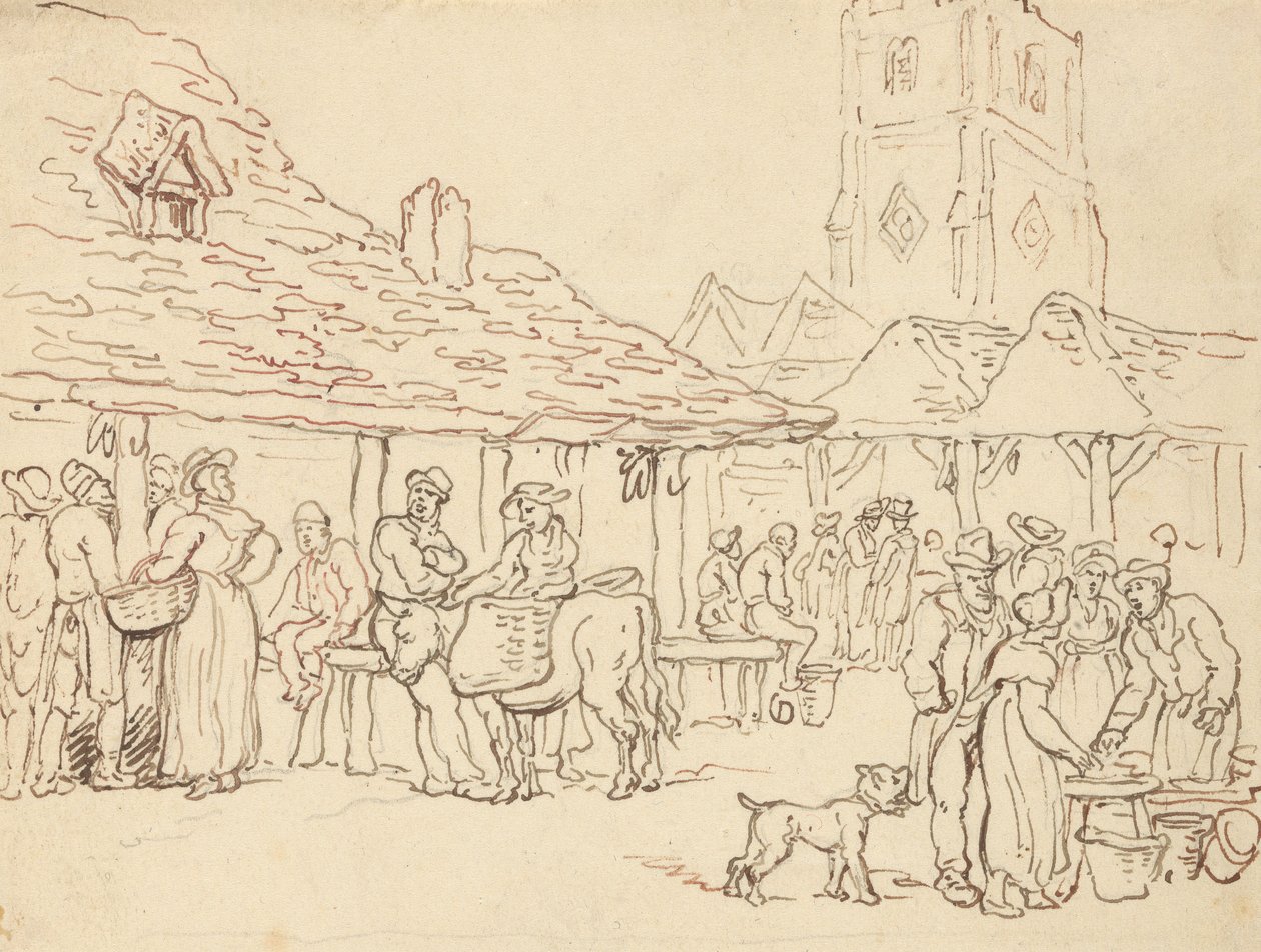 Albumteckning av Thomas Rowlandson