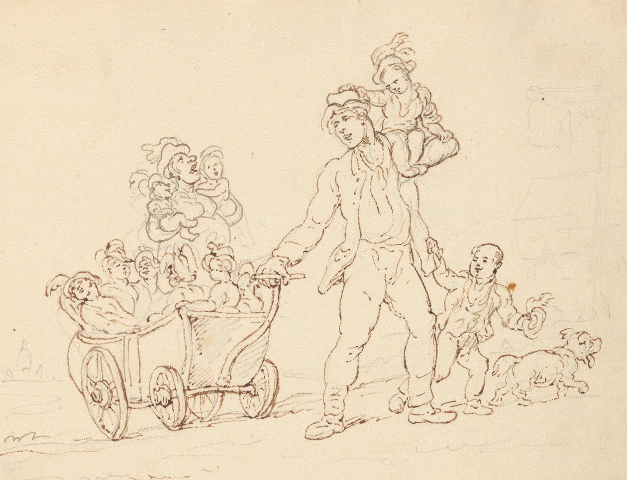 Albumteckning av Thomas Rowlandson