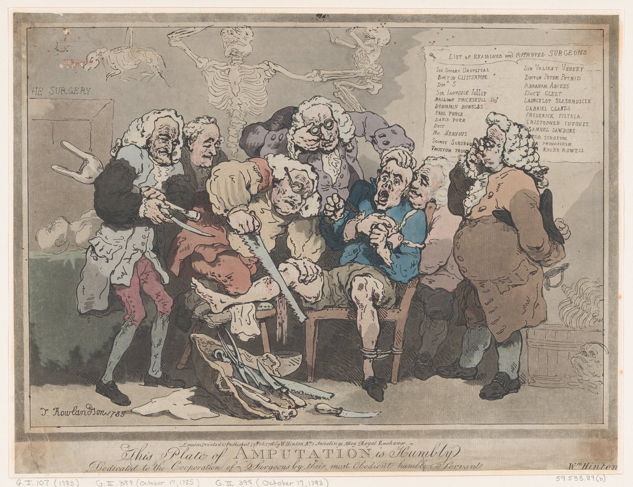 Amputation, 17 februari 1786., 17 februari 1786. av Thomas Rowlandson