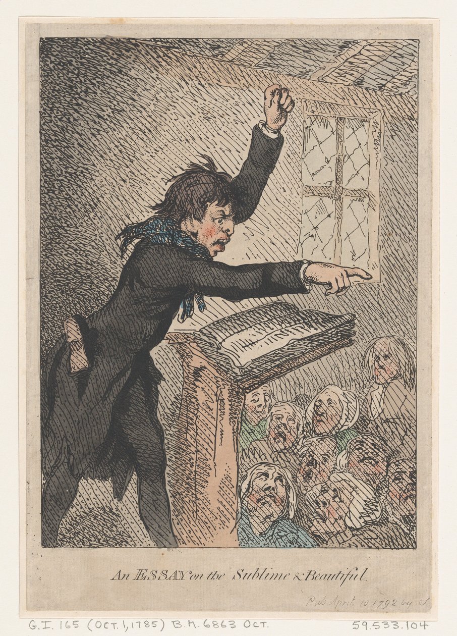 En essä om det sublima och vackra, 10 april 1792, 10 april 1792. av Thomas Rowlandson