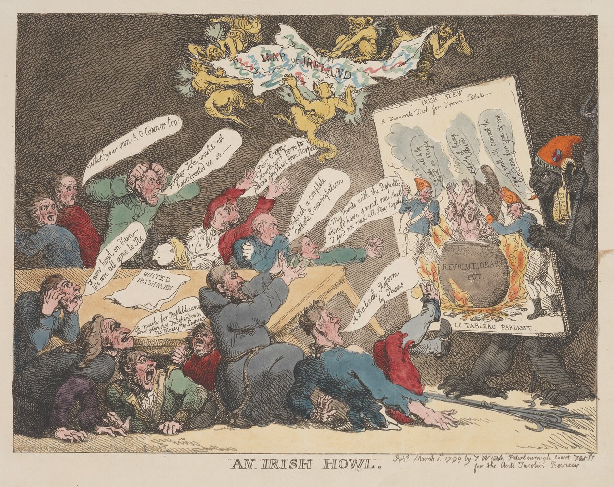Ett irländskt ylande av Thomas Rowlandson