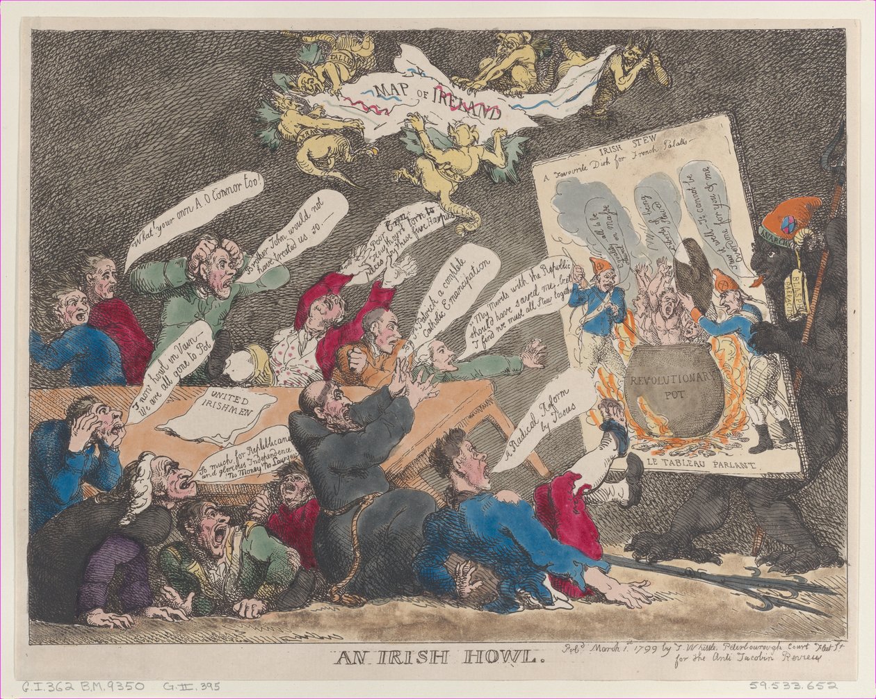 An Irish Howl, 1 mars 1799, 1 mars 1799. av Thomas Rowlandson