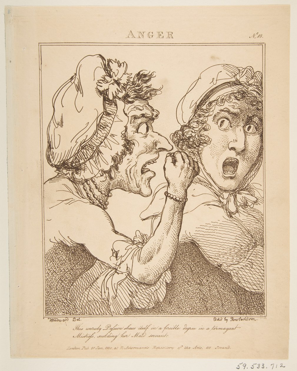 Anger, 21 januari 1800. av Thomas Rowlandson