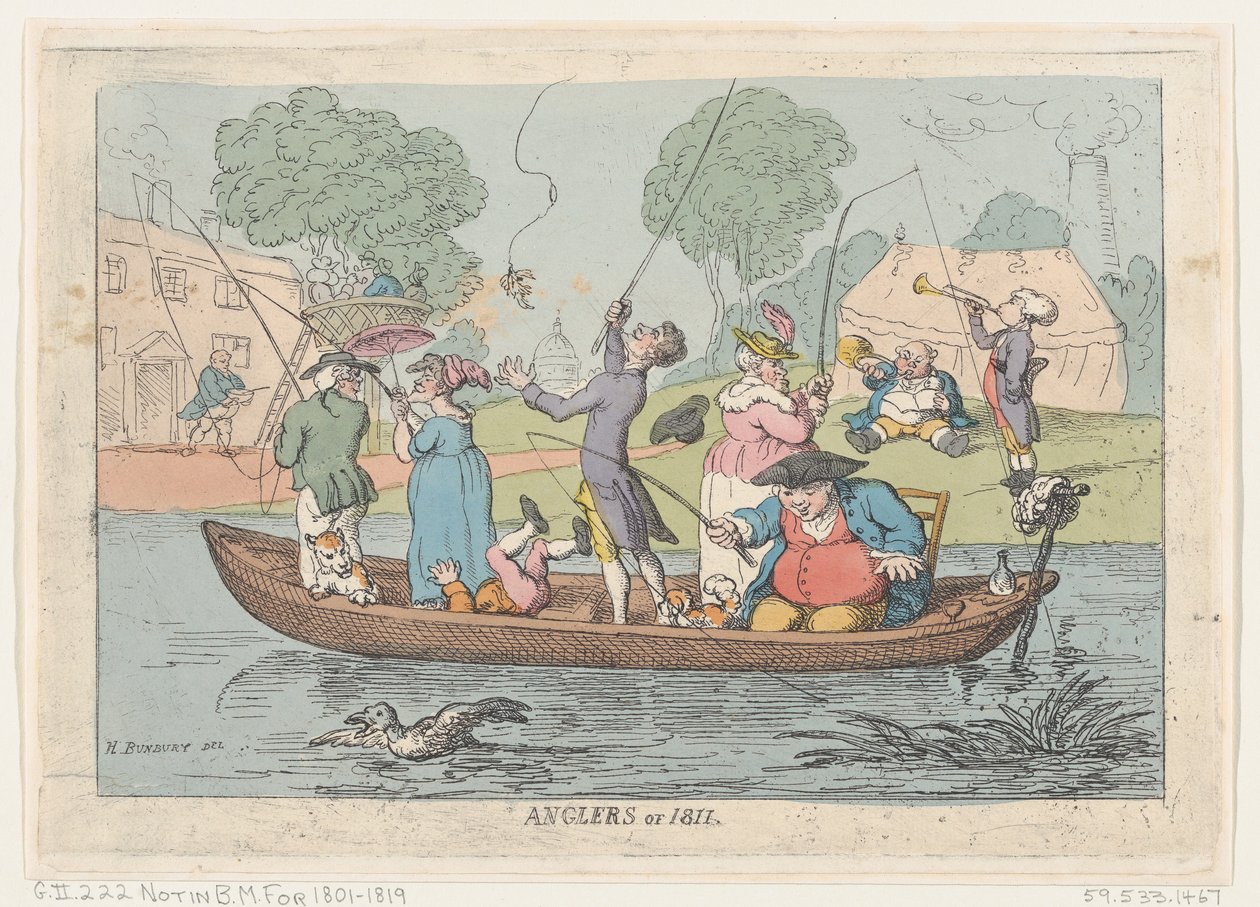 Sportfiskare 1811, 1811, 1811. av Thomas Rowlandson