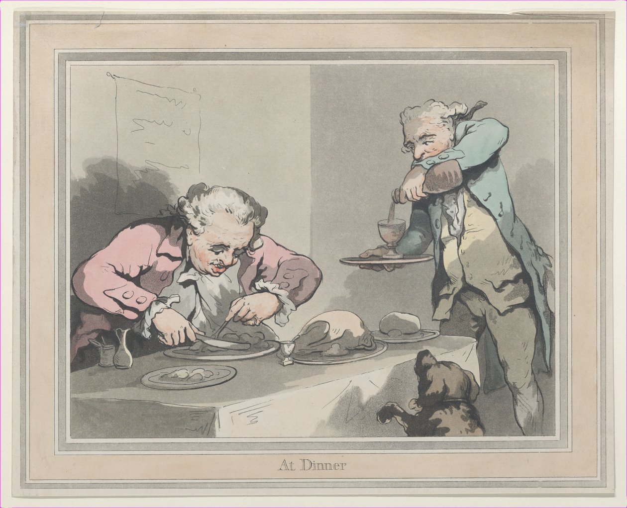 Vid middagen, 1790, 1790. av Thomas Rowlandson