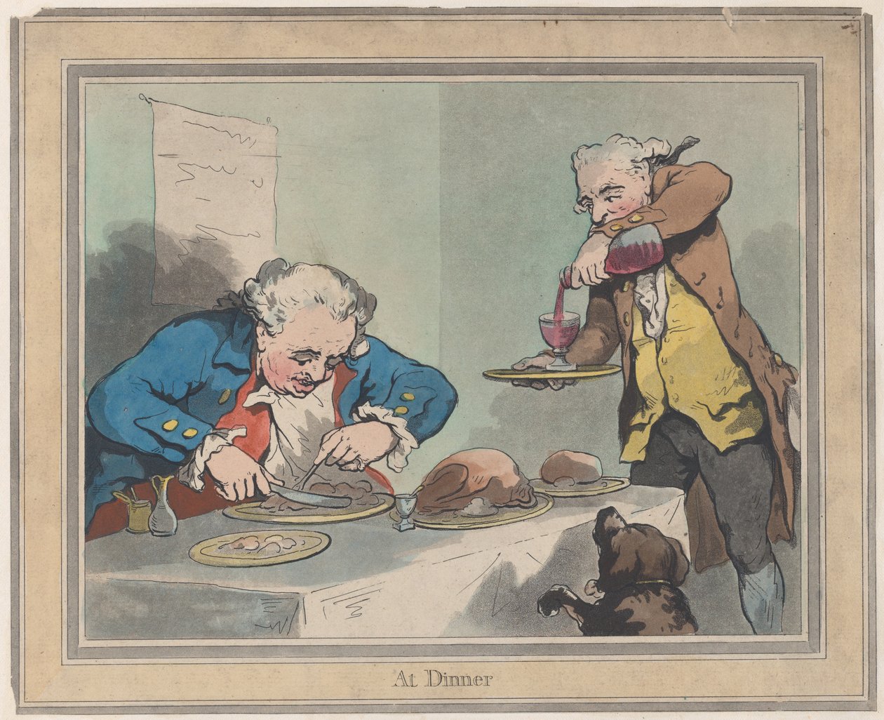 Vid middagen den 5 november 1792, den 5 november 1792. av Thomas Rowlandson