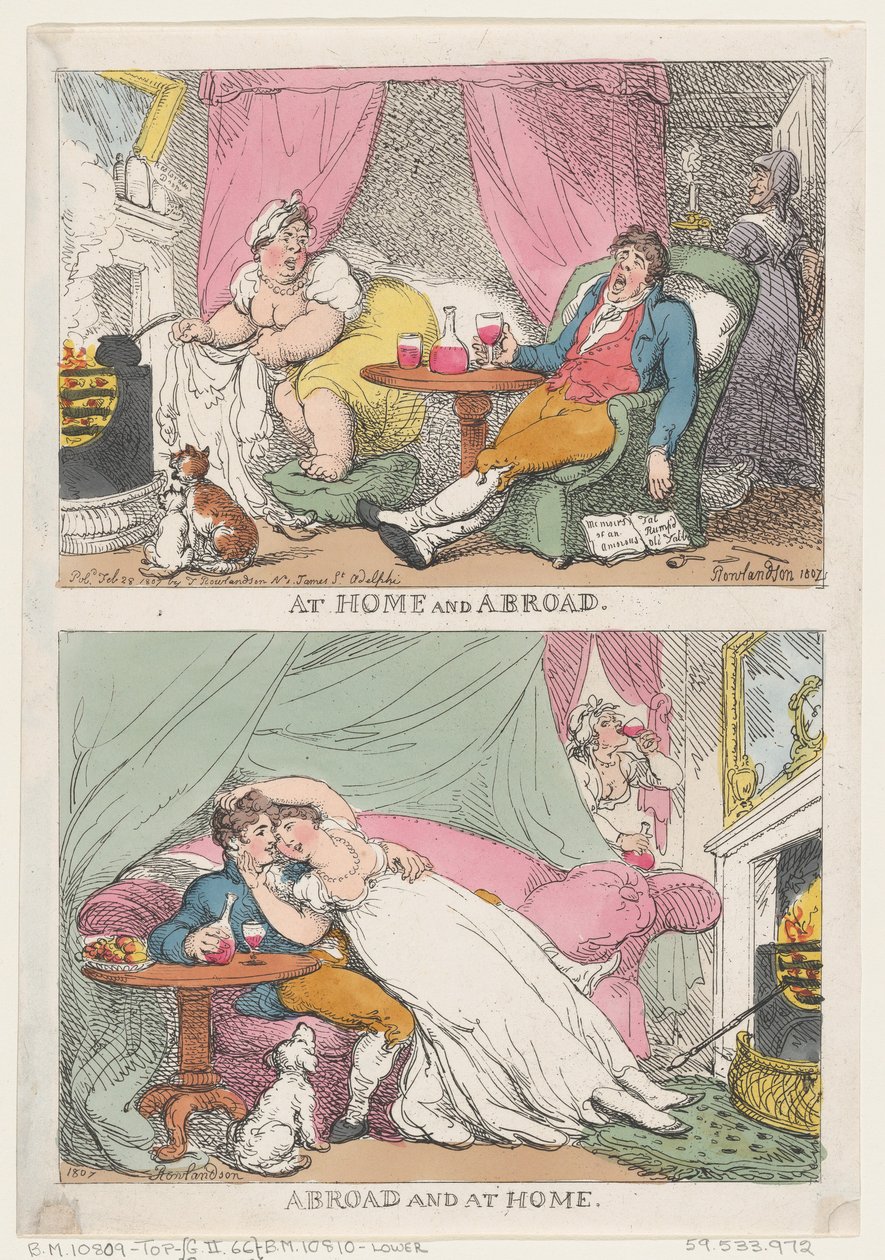 Hemma och utomlands, utomlands och hemma, 28 februari 1807., 28 februari 1807. av Thomas Rowlandson