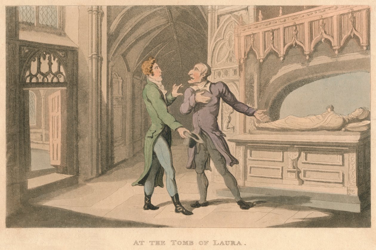 Vid Lauras grav, 1821 av Thomas Rowlandson