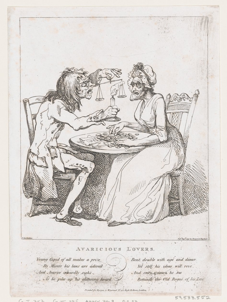 Avaricious Lovers, 1 augusti 1797, 1 augusti 1797. av Thomas Rowlandson