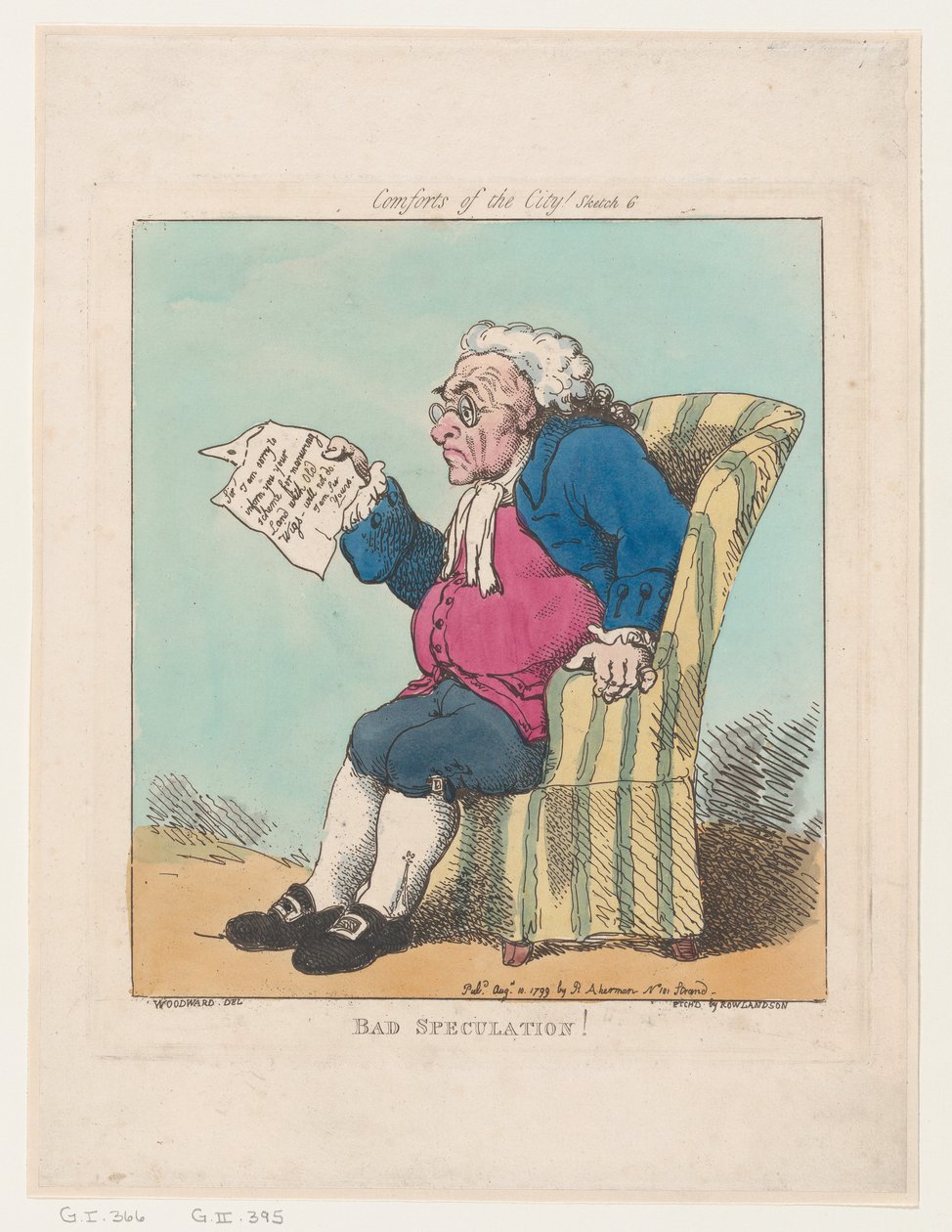 Dåliga spekulationer, 10 augusti 1799, 10 augusti 1799. av Thomas Rowlandson