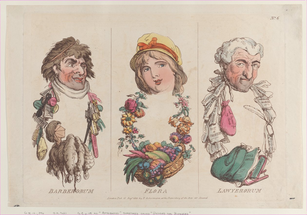 Barberorum, Flora, Lawyerorum, 15 augusti 1800., 15 augusti 1800. av Thomas Rowlandson