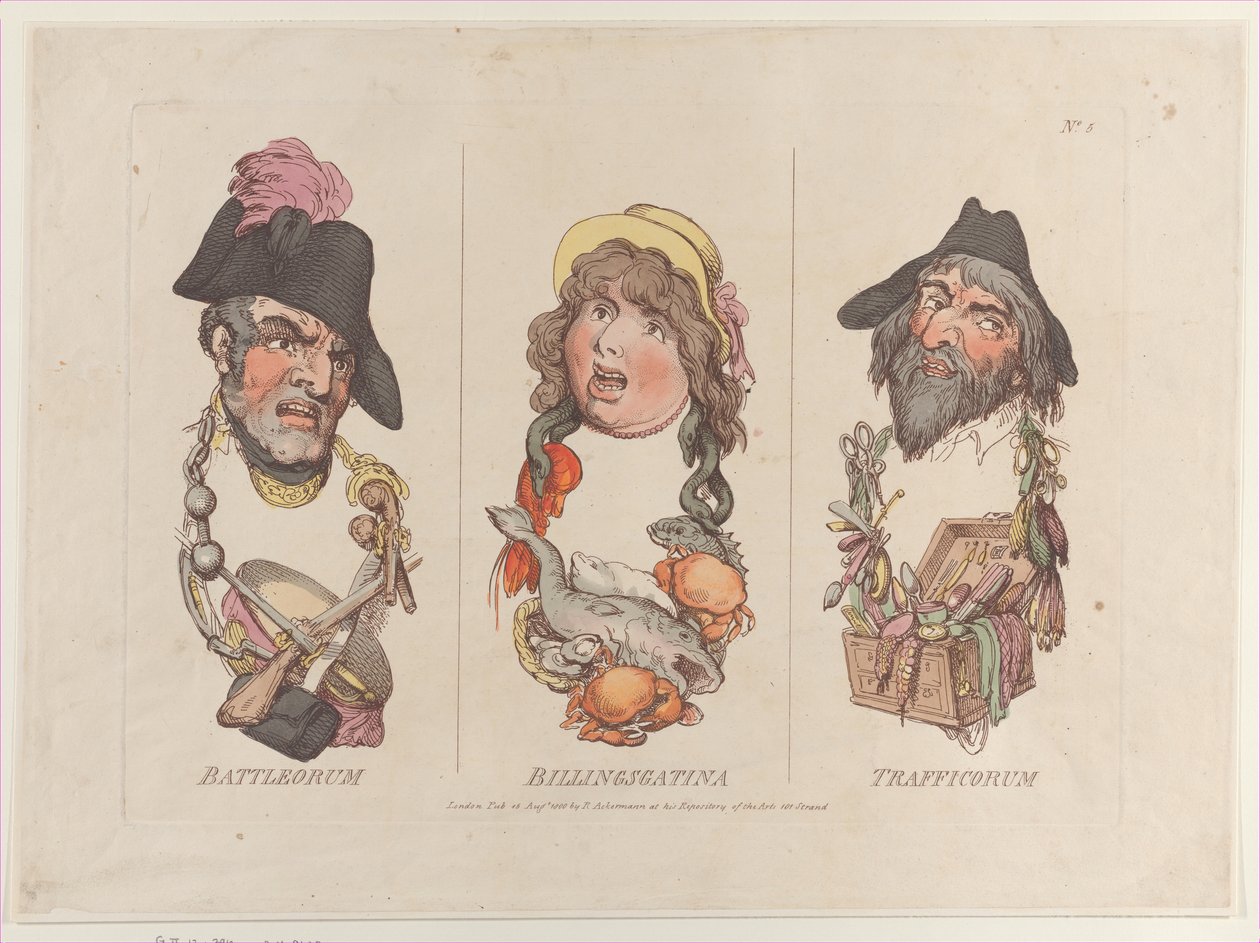 Battleorum, Billingsgatina, Trafficorum, 15 augusti 1800., 15 augusti 1800. av Thomas Rowlandson