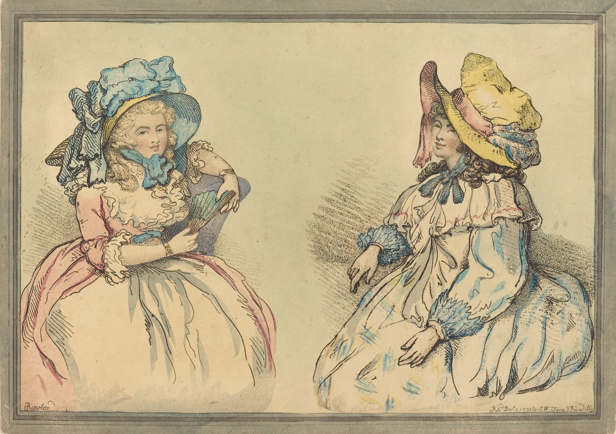 Skönheter, publicerad 1792. av Thomas Rowlandson