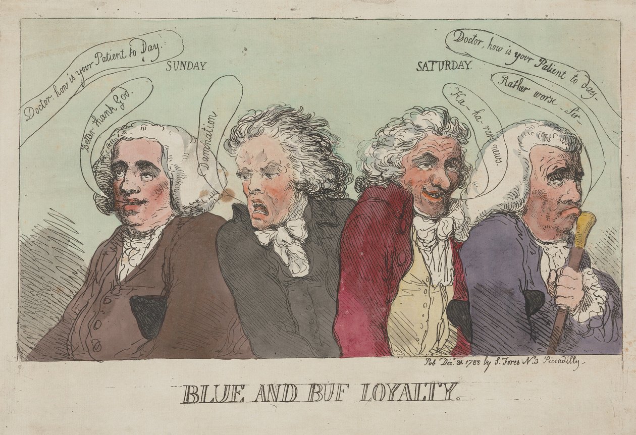 Blue och Buf – lojalitet av Thomas Rowlandson