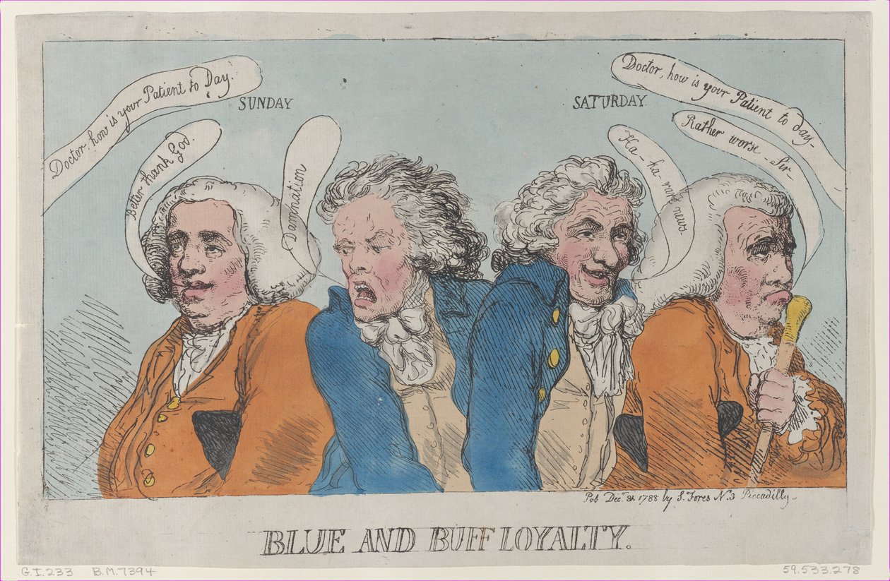 Blue and Buff Loyalty, 31 december 1788, 31 december 1788. av Thomas Rowlandson