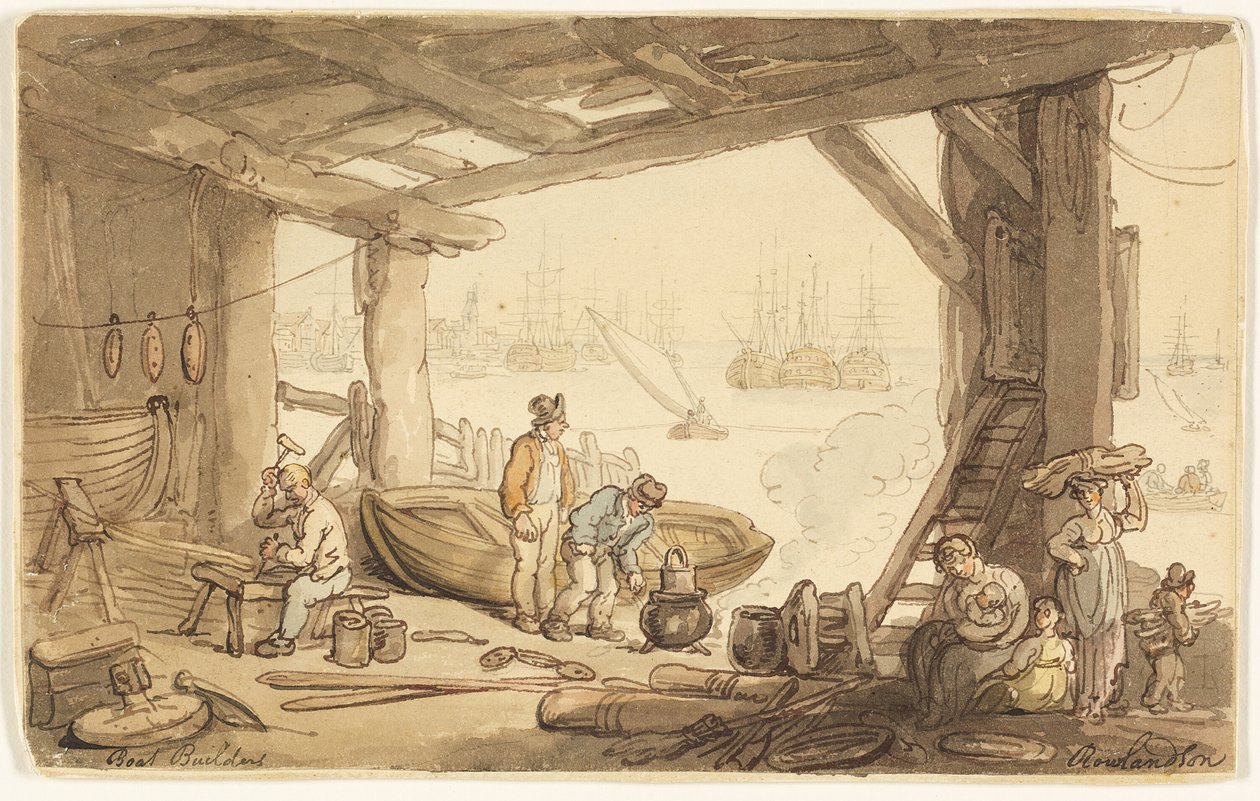Båtbyggare av Thomas Rowlandson