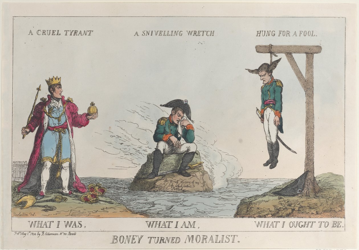 Boney blev moralist, 1 maj 1814., 1 maj 1814. av Thomas Rowlandson
