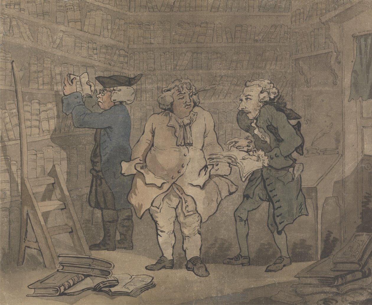 Bokhandlare och författare av Thomas Rowlandson