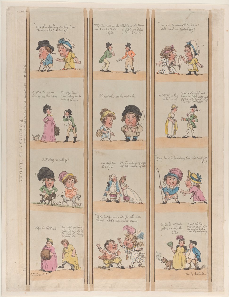 Borders for Rooms, Extravaganzas Plate 6, 2 maj 1799., 2 maj 1799. av Thomas Rowlandson