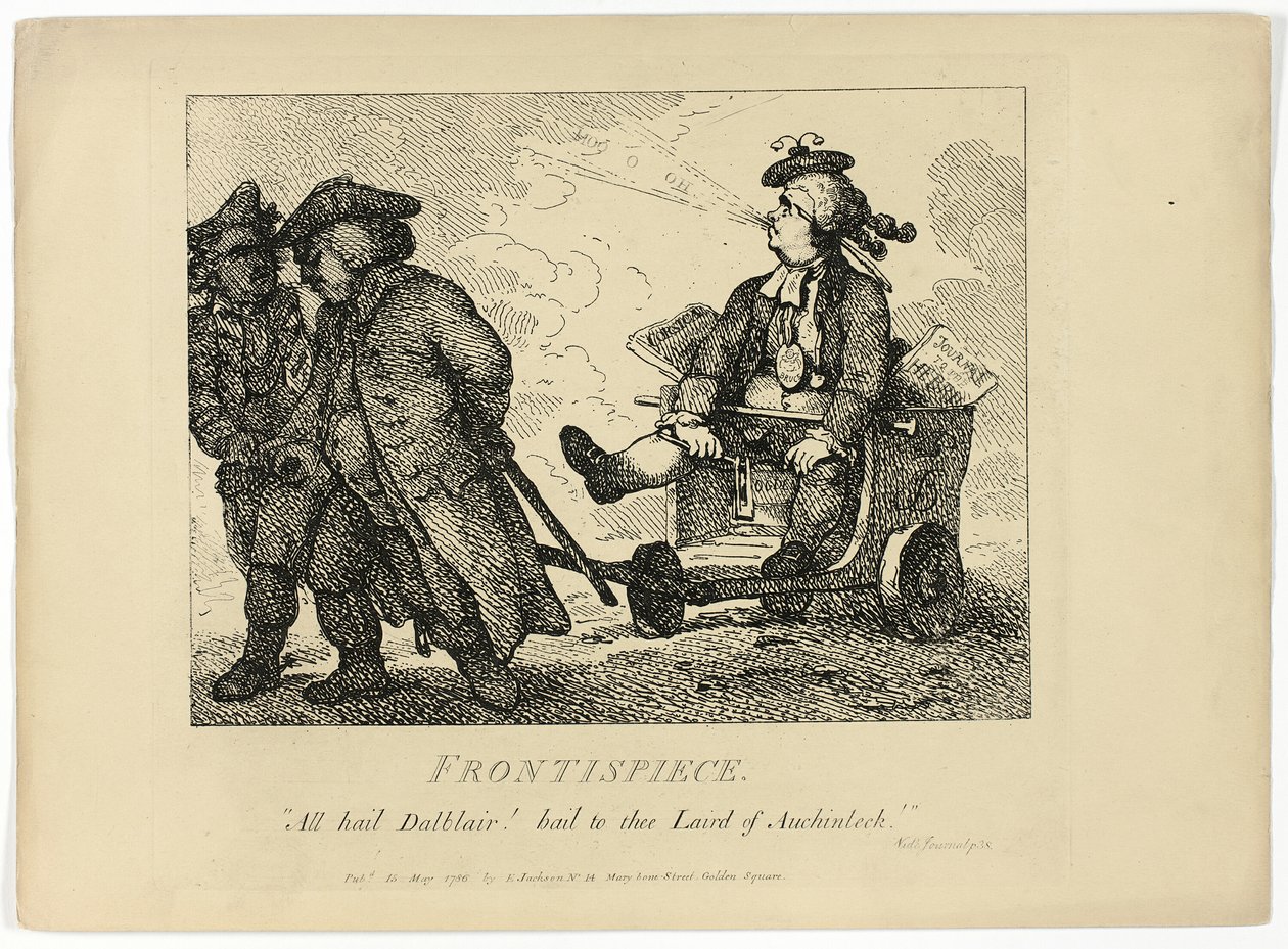 Boswells rundresa på Hebriderna: Frontispiece av Thomas Rowlandson