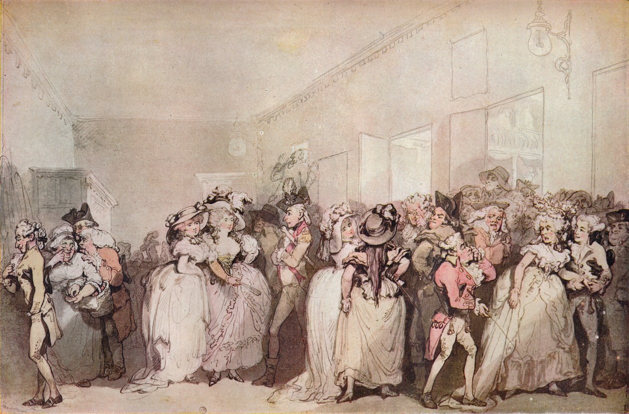 Box Lobby Solstolar från 1785, c1785 av Thomas Rowlandson