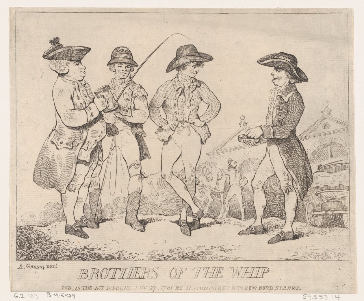 Piskens bröder, 27 november 1781, 27 november 1781. av Thomas Rowlandson