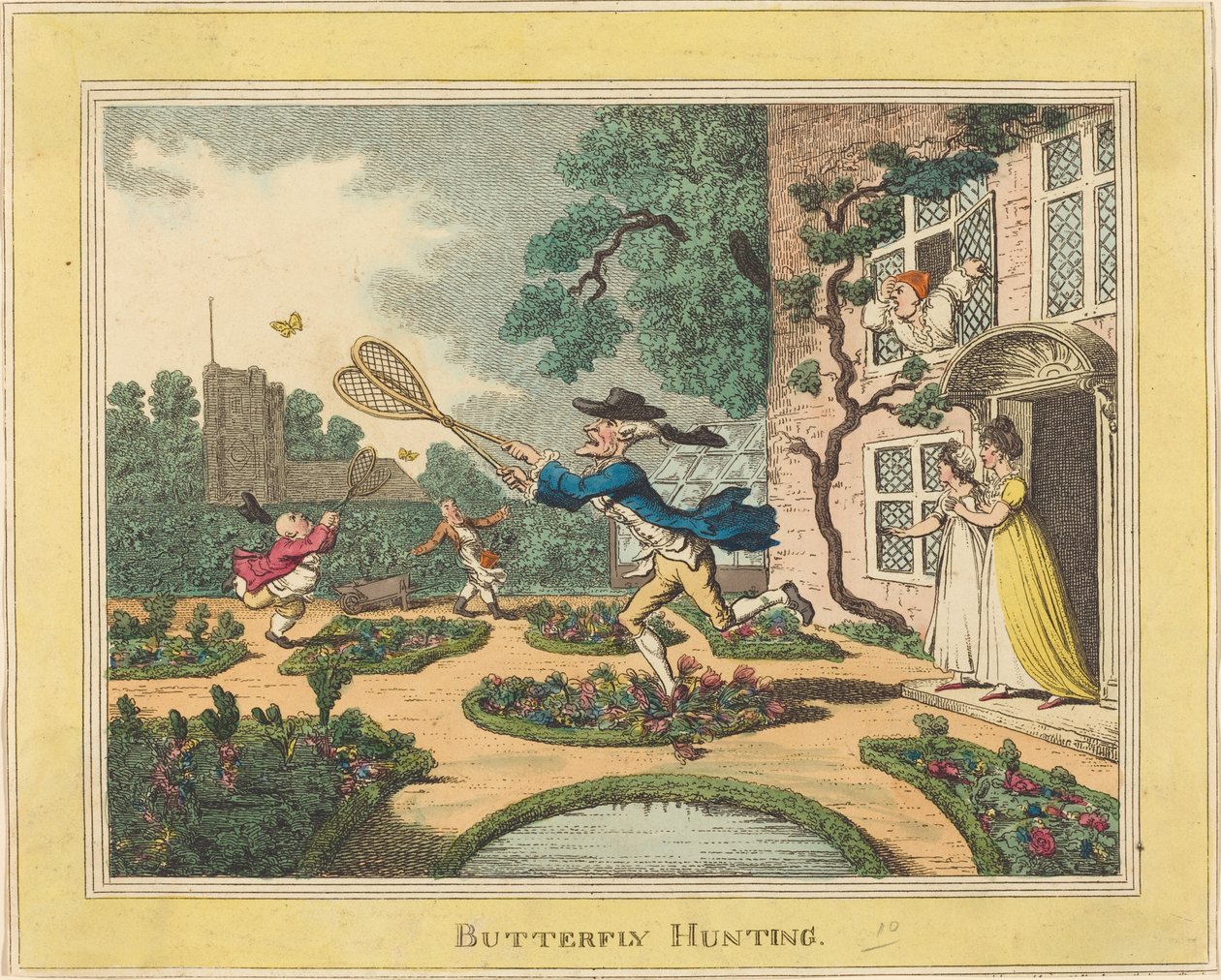 Fjärilsjakt av Thomas Rowlandson
