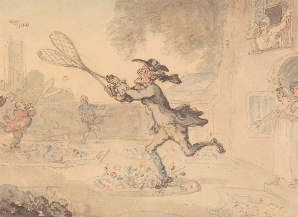 Fjärilsjakt av Thomas Rowlandson