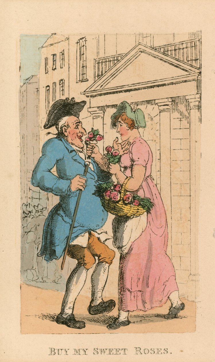 Köp mina ljuva rosor (färggravyr) av Thomas Rowlandson